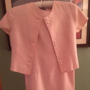 Pale pink Maggie Breen dress w/ jacket size 8